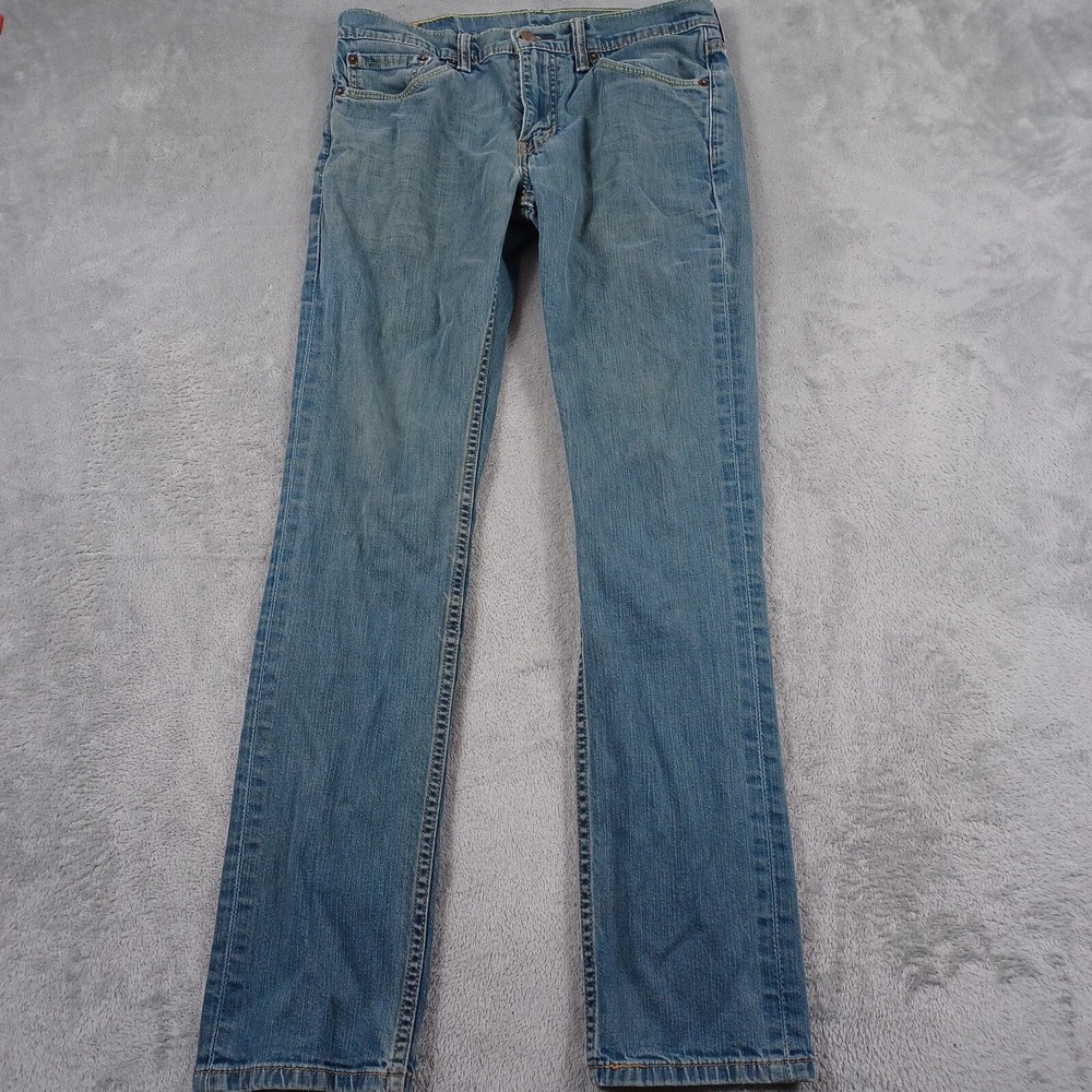 Levis 511 Jeans Mens 30x32 Blue Slim Fit Distressed Denim Pockets Cotton A3‎